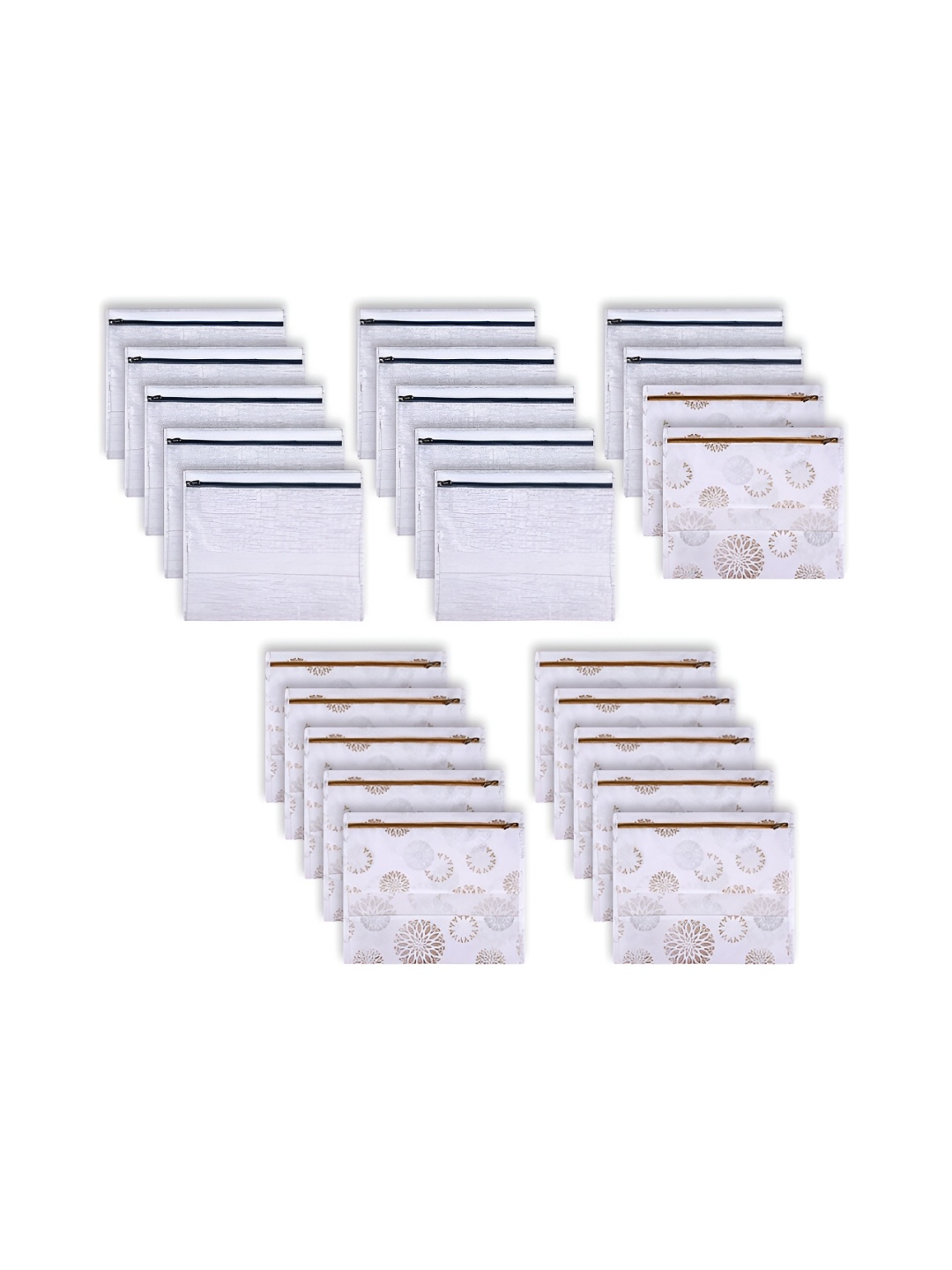 

Kuber Industries Grey 24 Pieces Reusable Drawer Organisers