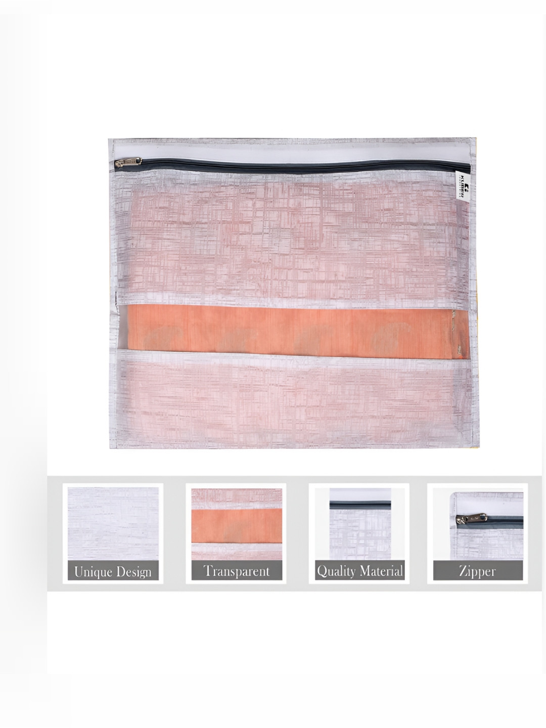 

Kuber Industries Grey 30 Pieces Printed Reusable Saree Organisers