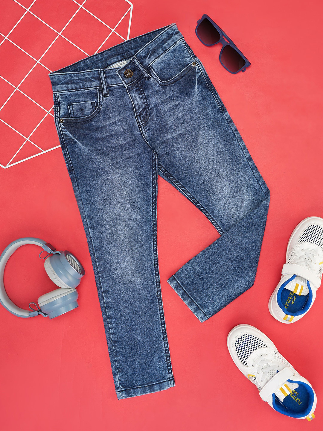 

Pantaloons Junior Boys Heavy Fade Jeans, Blue