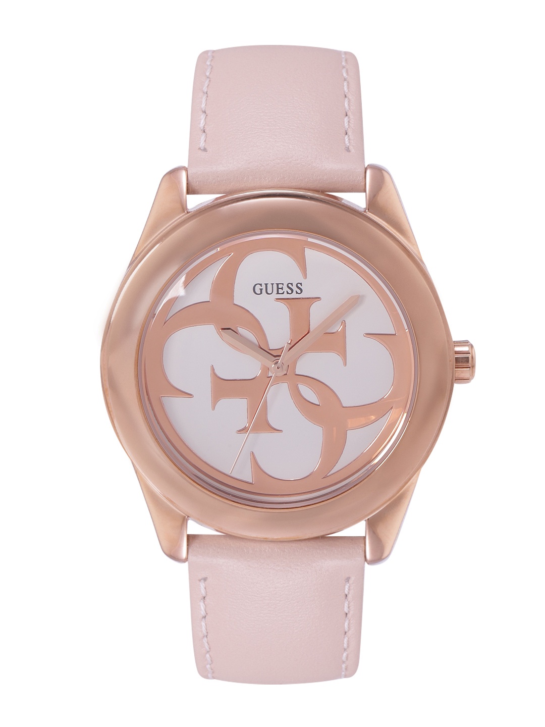 

GUESS Women Leather Straps G Twist Analogue Watch- U0895L6M, White