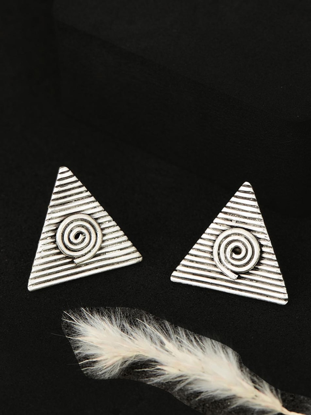 

Fabindia Triangular Stud Earrings, Silver