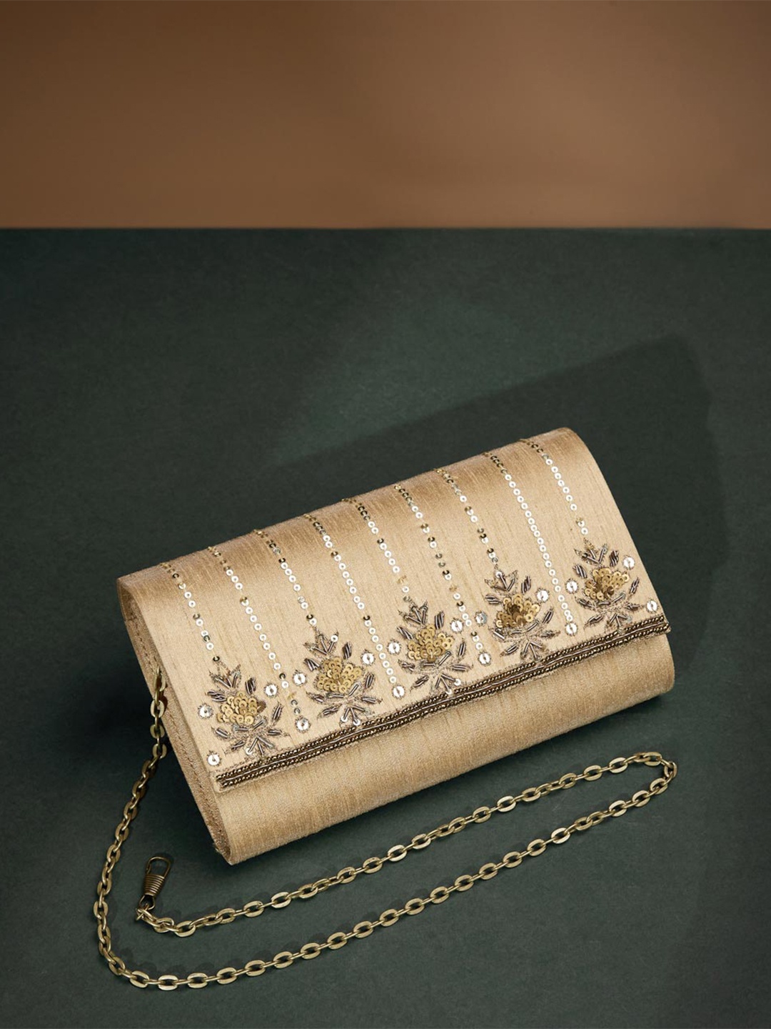 

Fabindia Embellished Purse, Gold