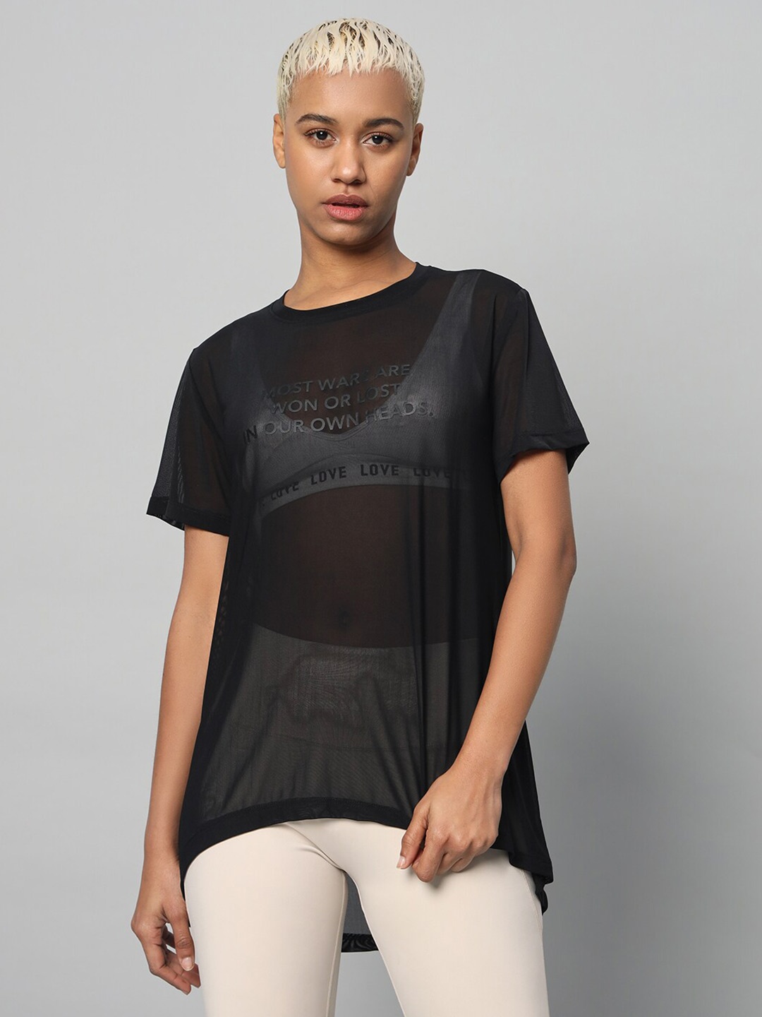 

MKH Typography Printed Dri-FIT Relaxed Fit T-shirt, Black