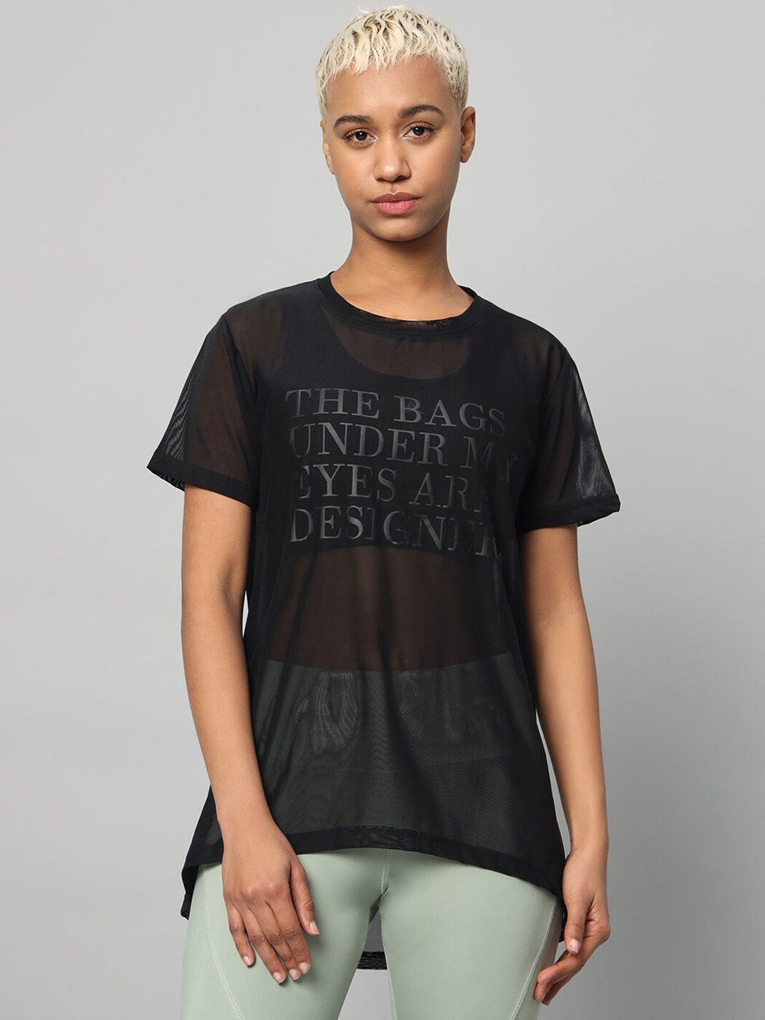 

MKH Typography Printed Dri-FIT Sports T-shirt, Black