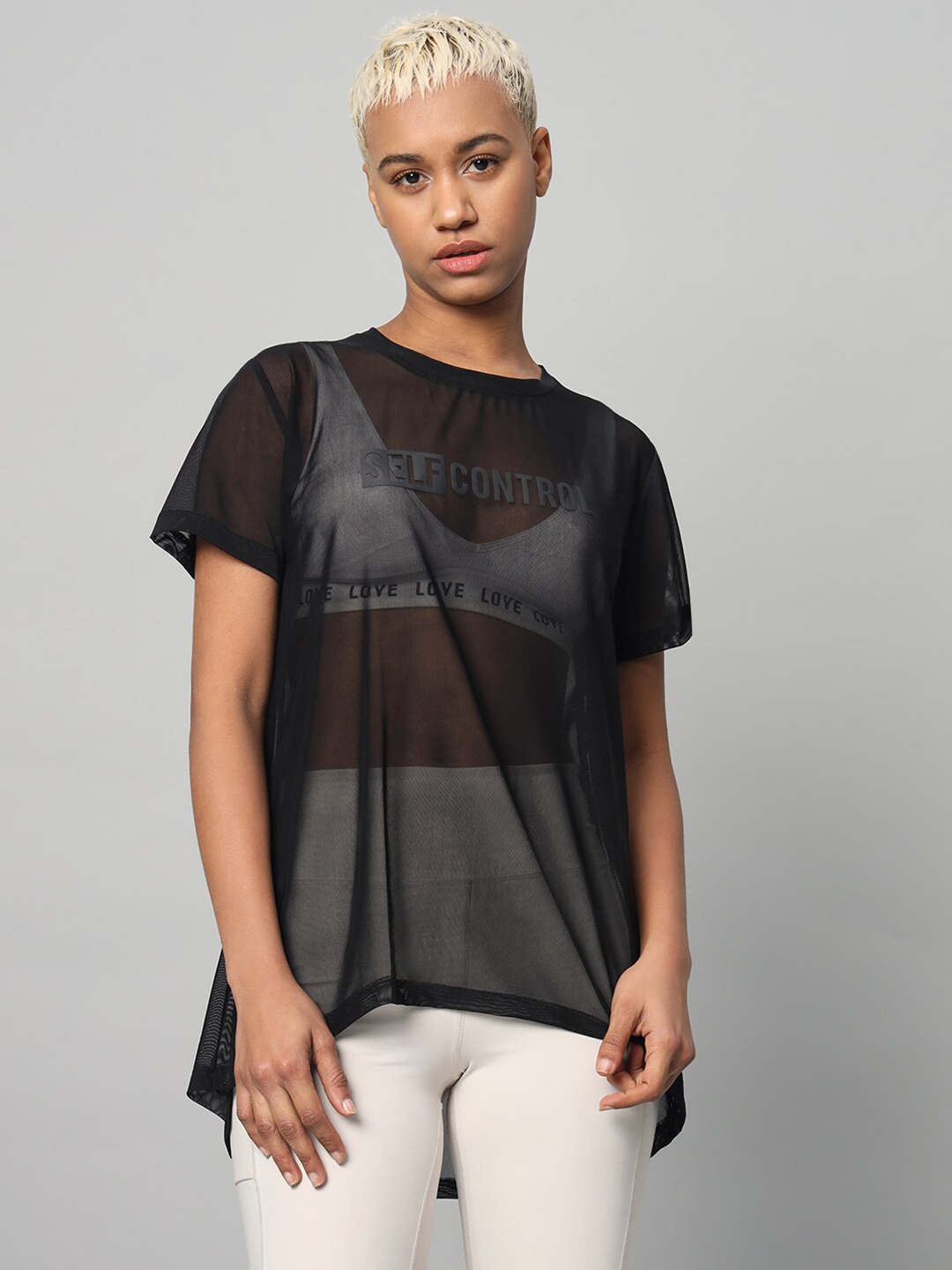 

MKH Typography Printed Dri-FIT Relaxed Fit Sports T-shirt, Black