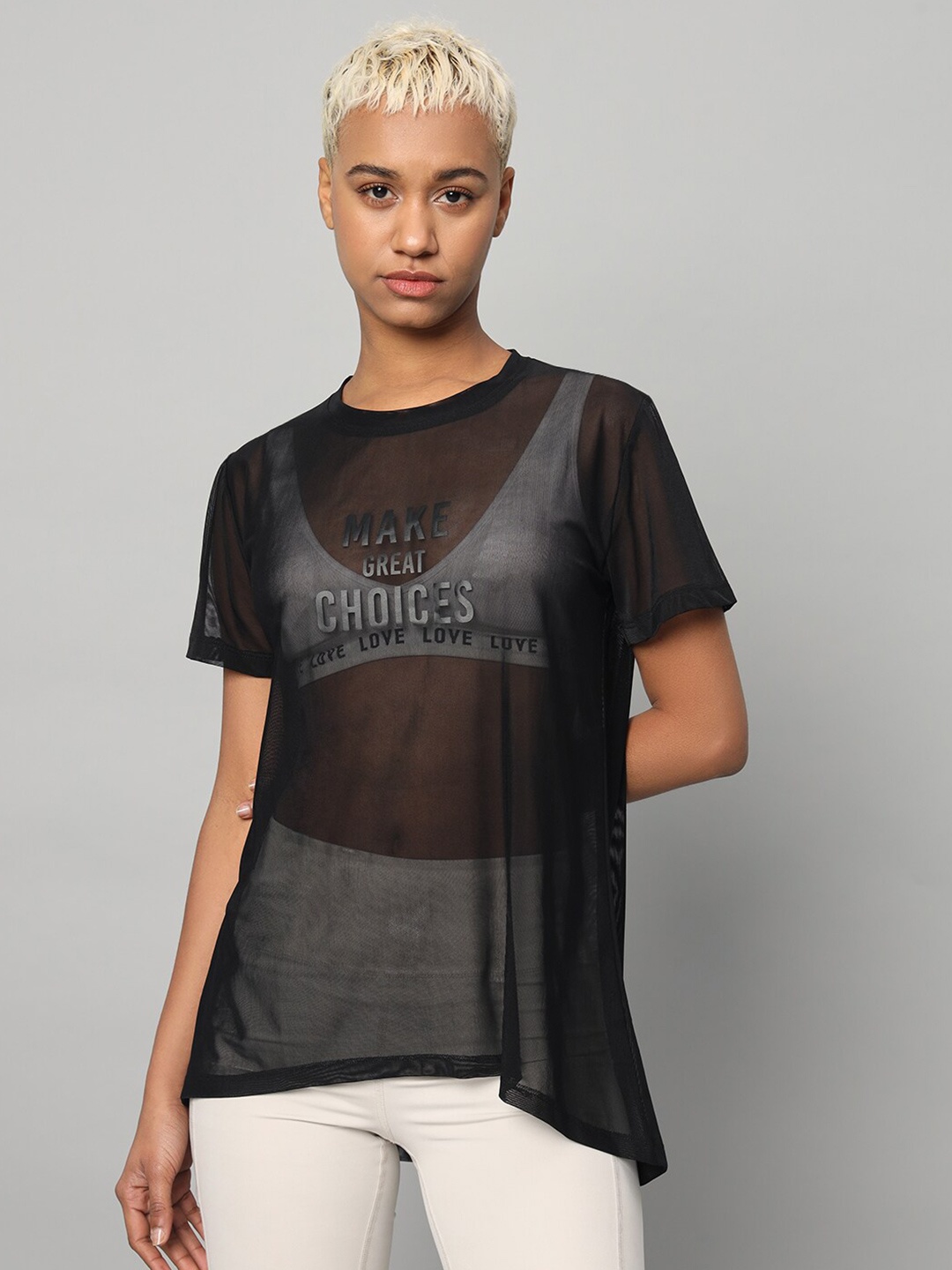

MKH Typography Printed Dri-FIT Relaxed Fit T-shirt, Black