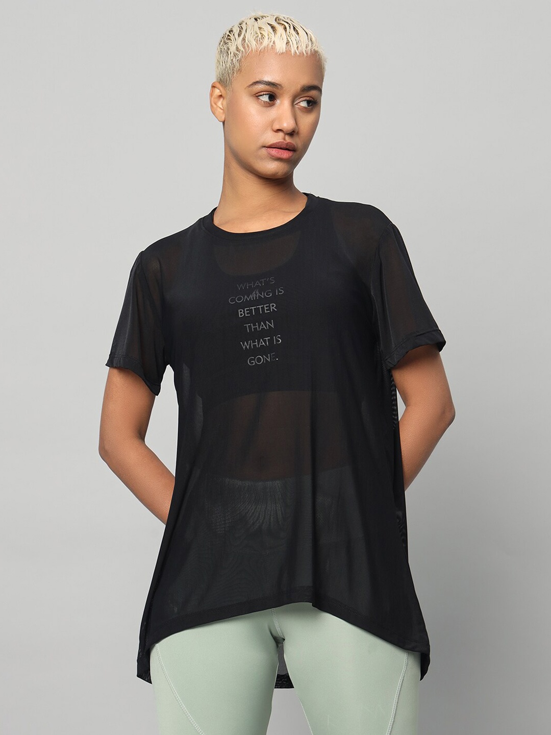 

MKH Typography Printed Dri-FIT Relaxed Fit T-shirt, Black