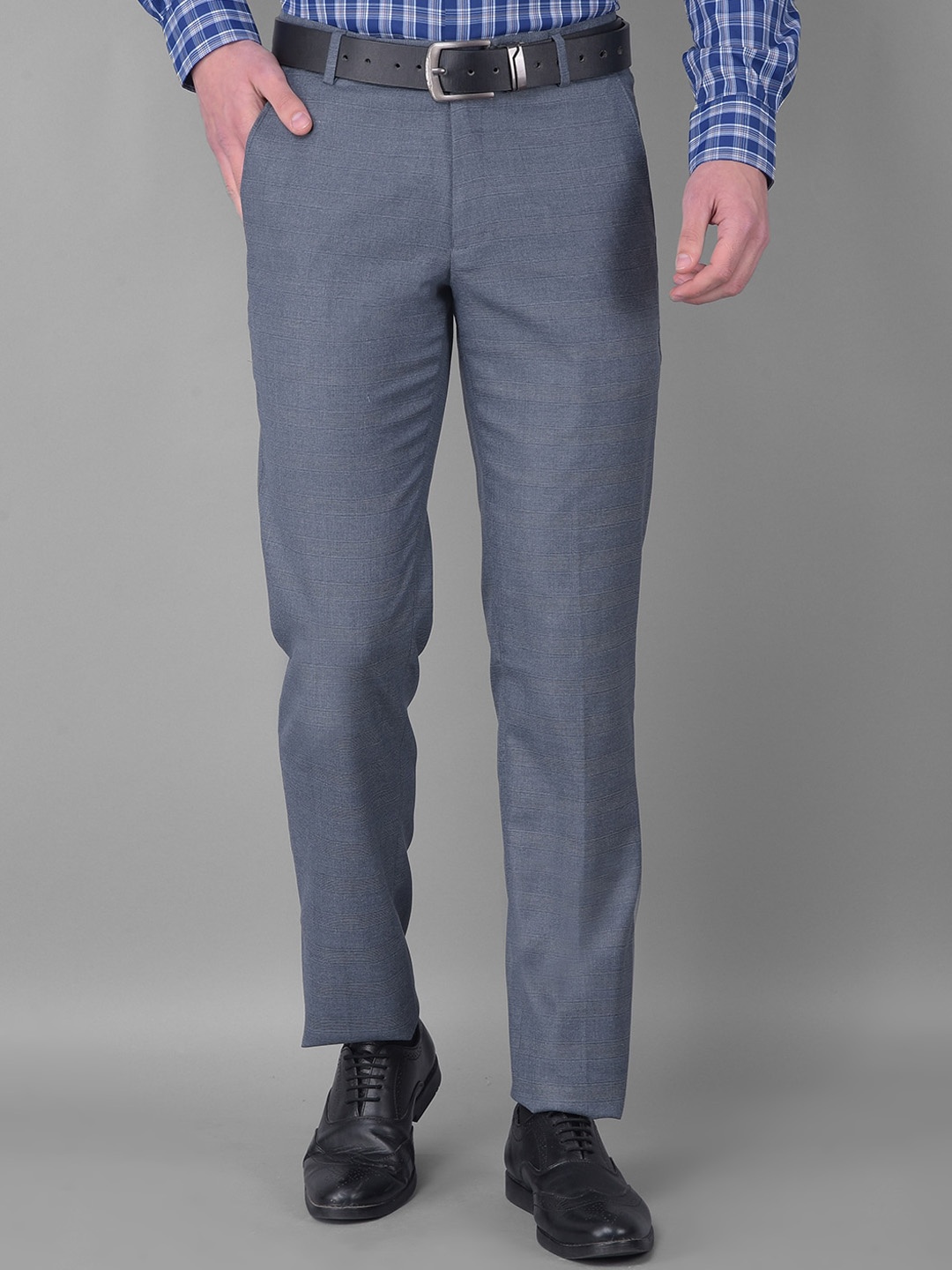 

COBB Men Mid-Rise Formal Trouser, Grey
