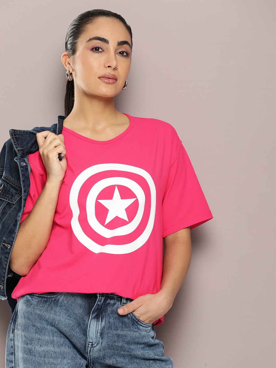 

Kook N Keech Women Graphic Printed T-shirt, Rose