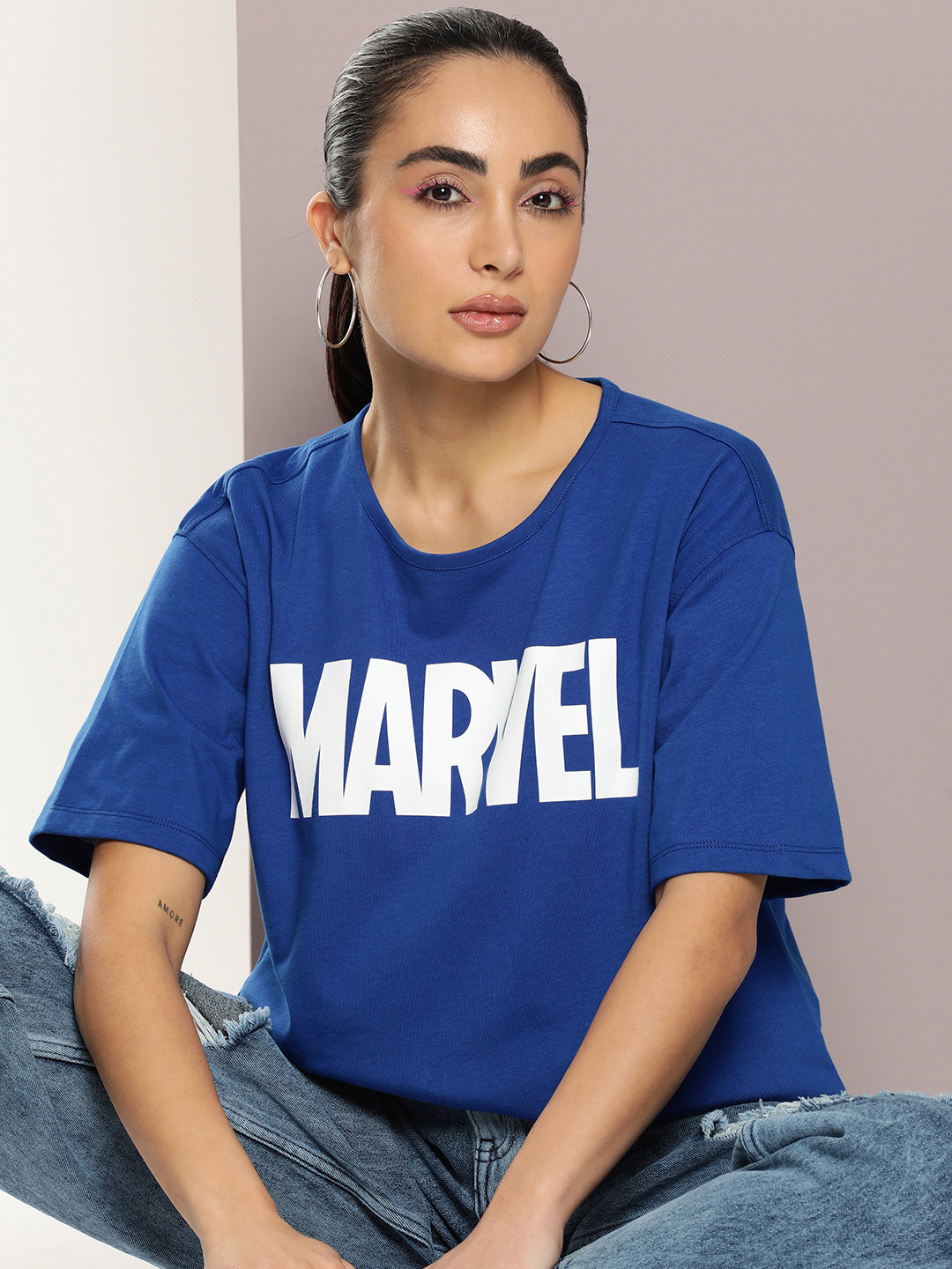 

Kook N Keech Women Typography Printed T-shirt, Blue