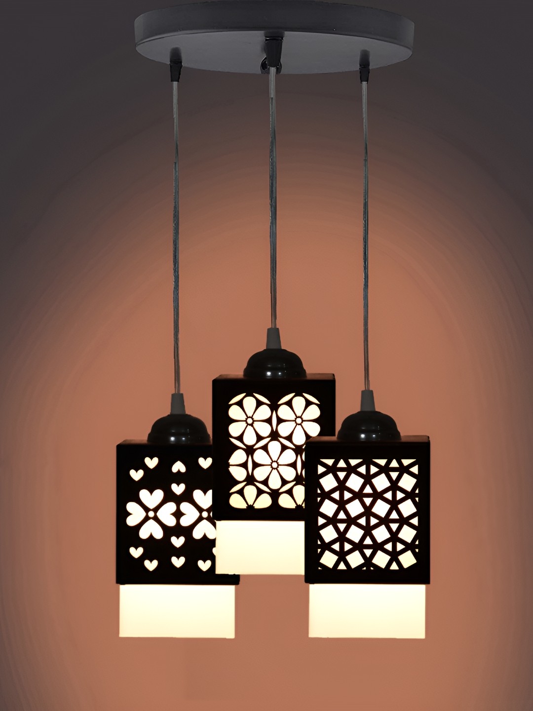 

Afast Black Textured Square Contemporary Ceiling Lamp