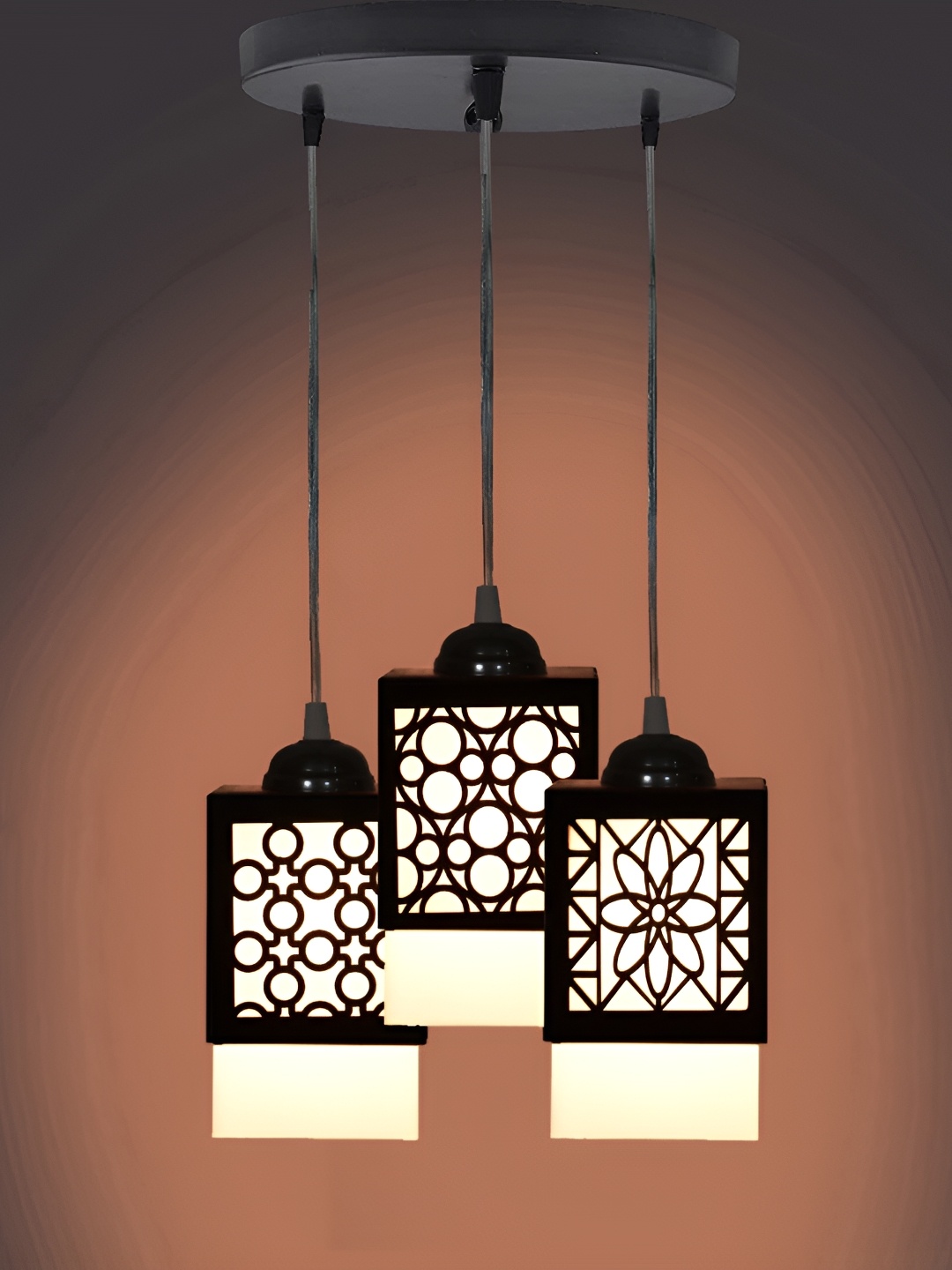 

Afast Black & White Wooden Traditional Ceiling Lamp