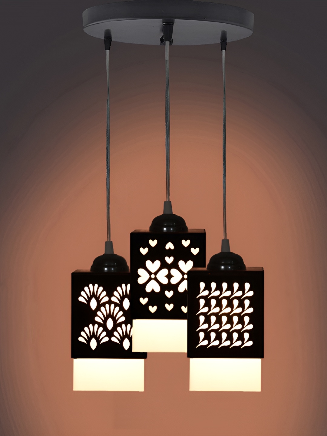 

Afast Black & White Wooden Traditional Ceiling Lamp