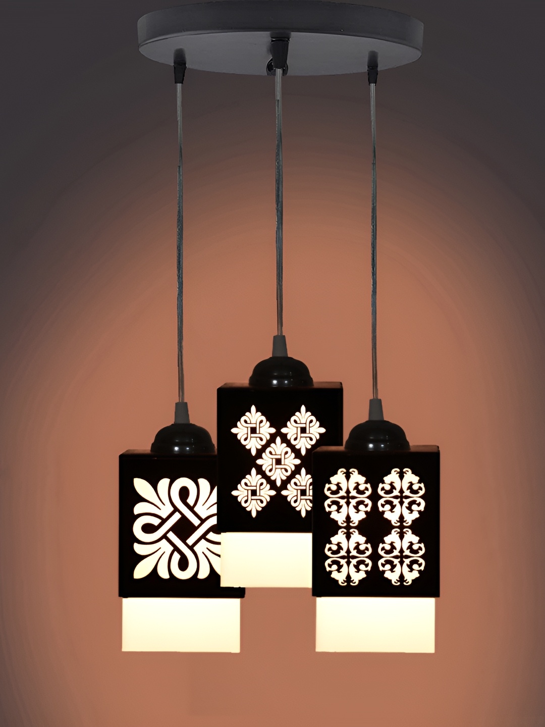 

Afast Black Traditional Wooden Ceiling Lamp