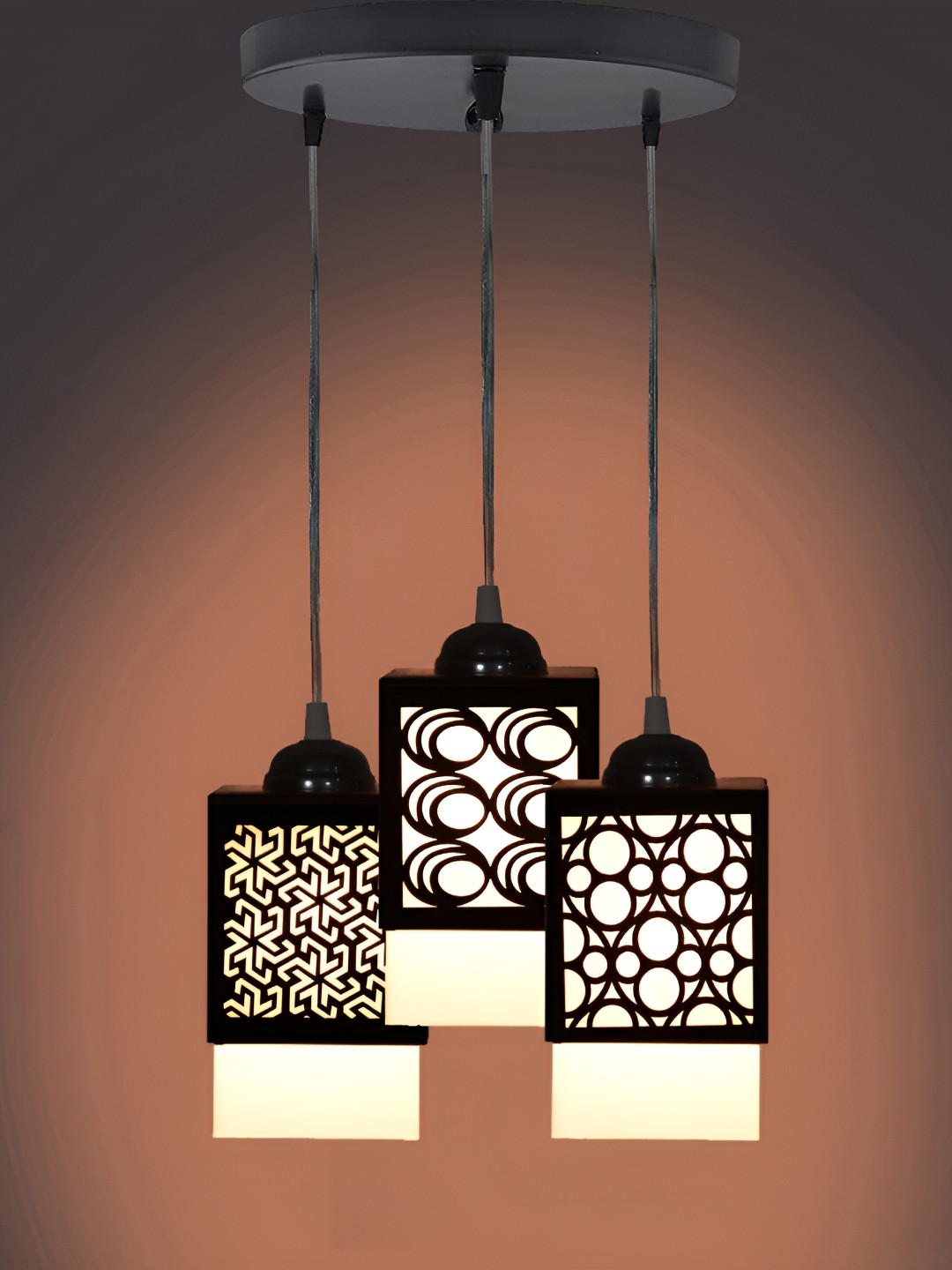 

Afast Black Traditional Wooden Ceiling Lamp