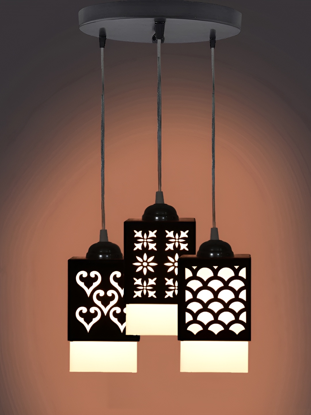 

Afast Black & White Textured Wooden Rectangle Contemporary Ceiling Lamp