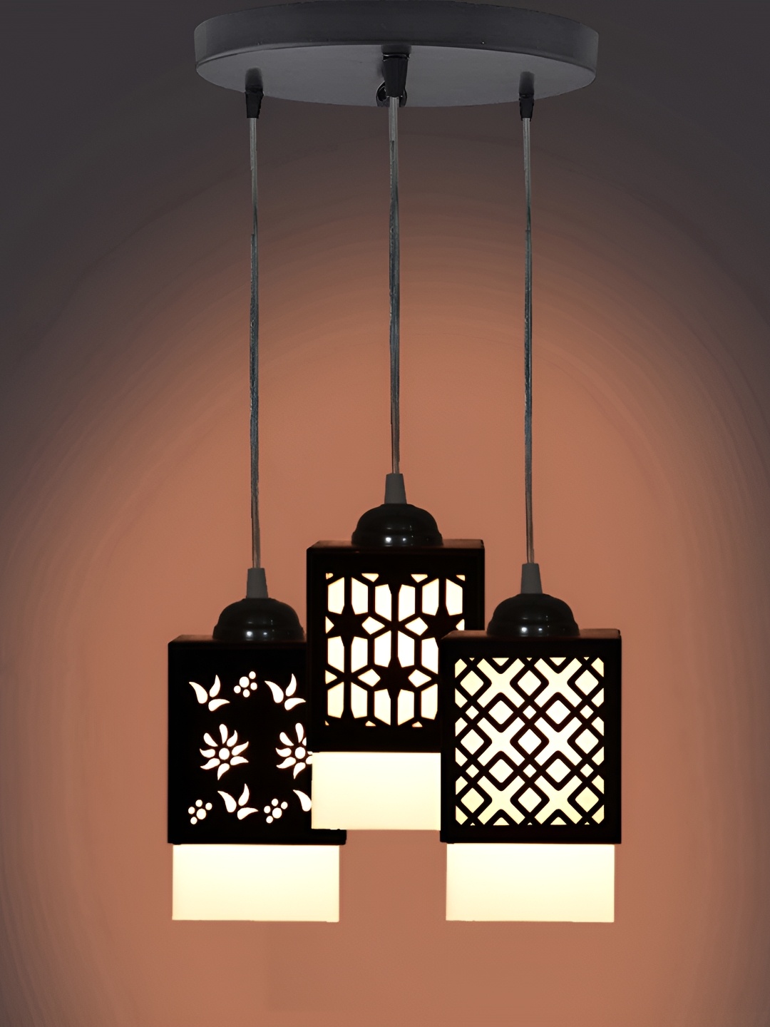 

Afast Black & White Textured Wooden Rectangle Contemporary Ceiling Lamp