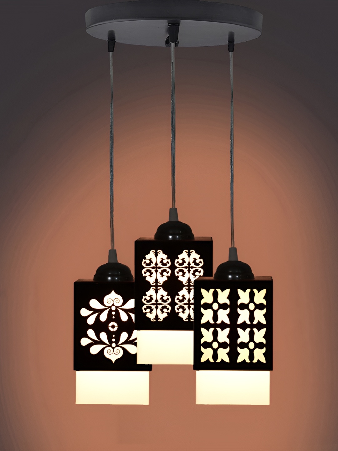 

Afast Black & White Wooden Traditional Ceiling Lamp