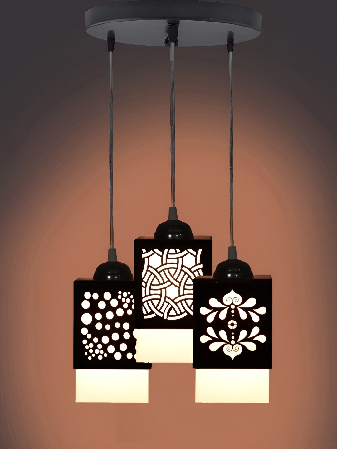 

Afast Black & White Wooden Traditional Ceiling Lamp