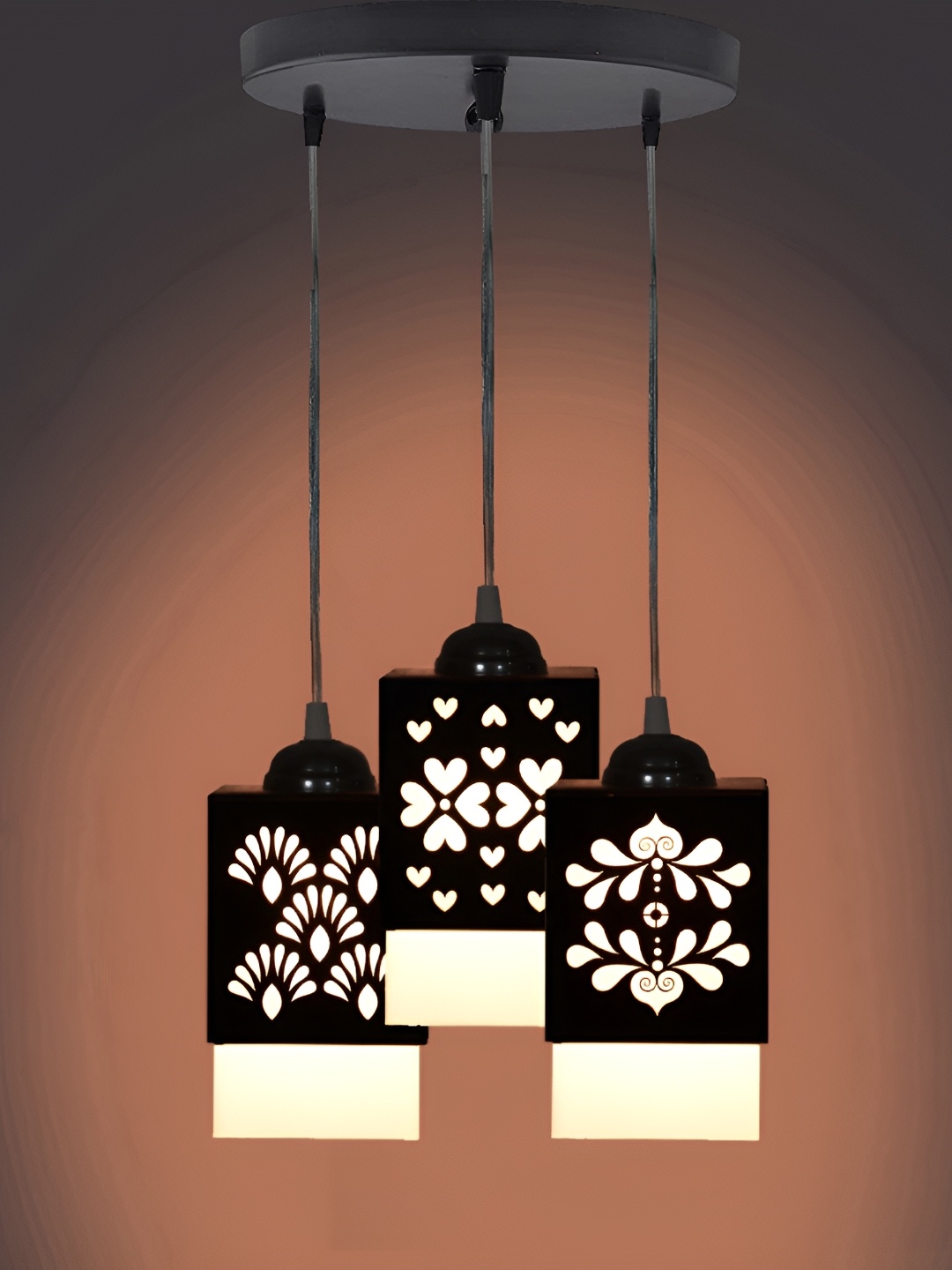 

Afast Black & White Wooden Traditional Ceiling Lamp