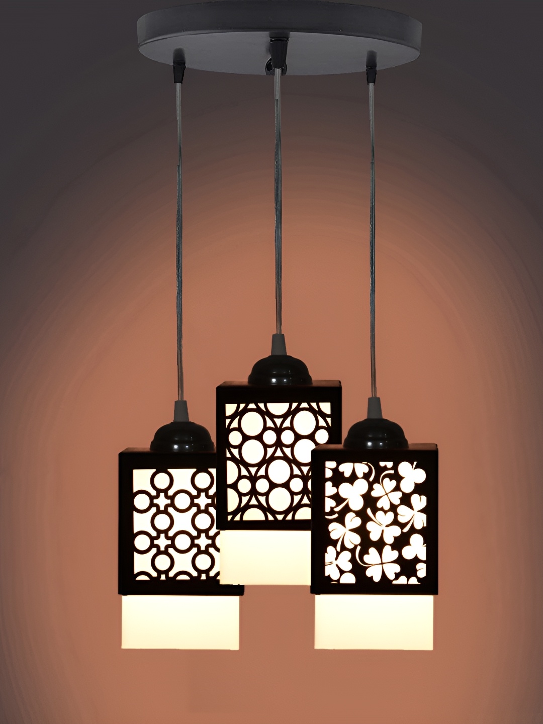 

Afast Black & Yellow Textured Wooden Ceiling Lamp