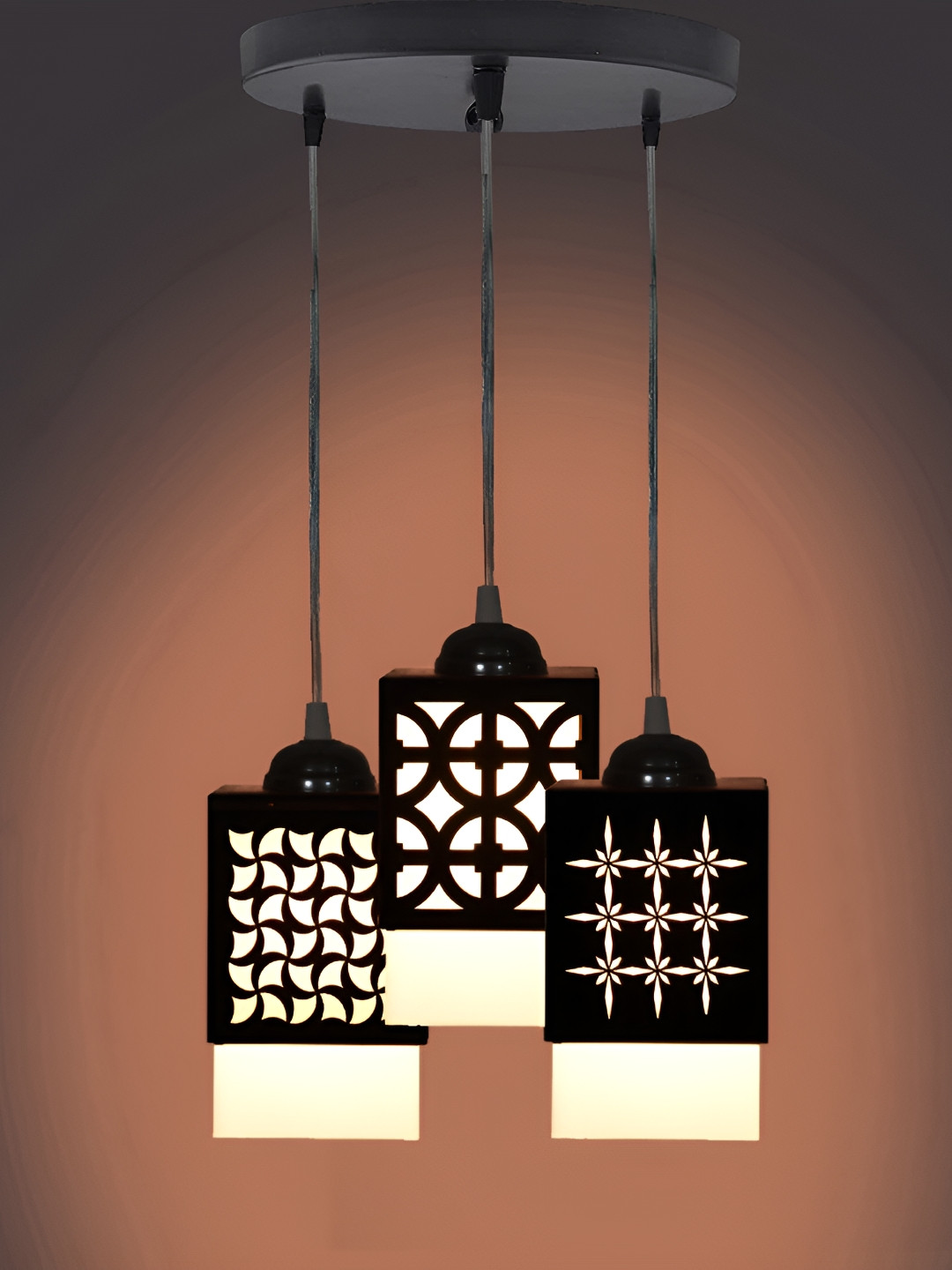 

Afast Black & Yellow Textured Wooden Ceiling Lamp