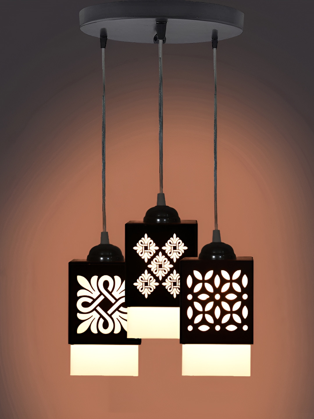 

Afast Black & Yellow Textured Wooden Ceiling Lamp