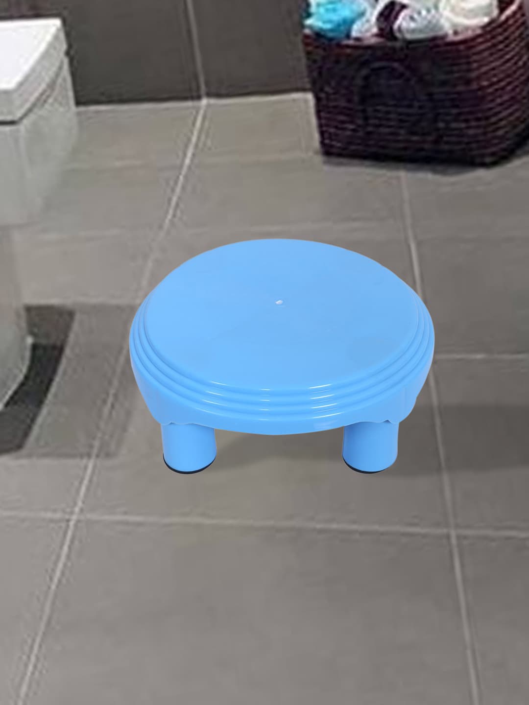 

Kuber Industries Blue 2 Pieces Classic Glossy Step Stool Bathroom Accessories