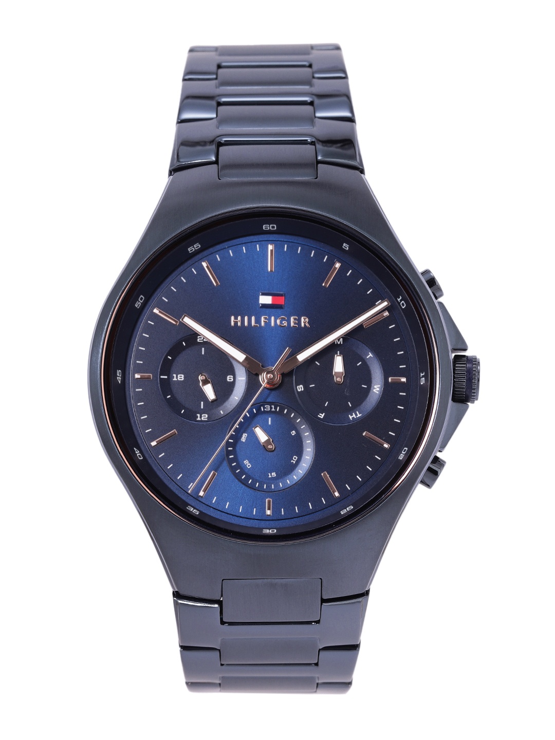 

Tommy Hilfiger Men Stainless Steel Dial & Bracelet Straps Analogue Watch TH1792058, Navy blue