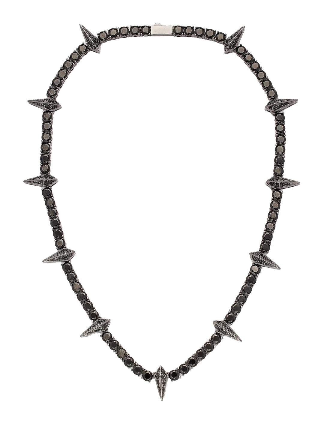 

Drip Project Men Brass Rhodium-Plated Chain, Black