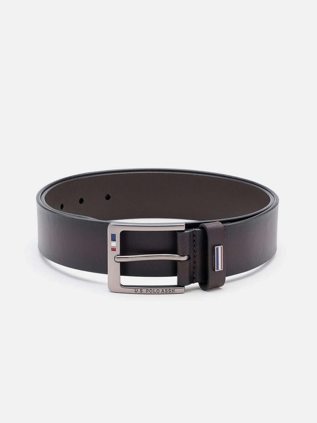 

U.S. Polo Assn. Men Leather Reversible Belt, Brown