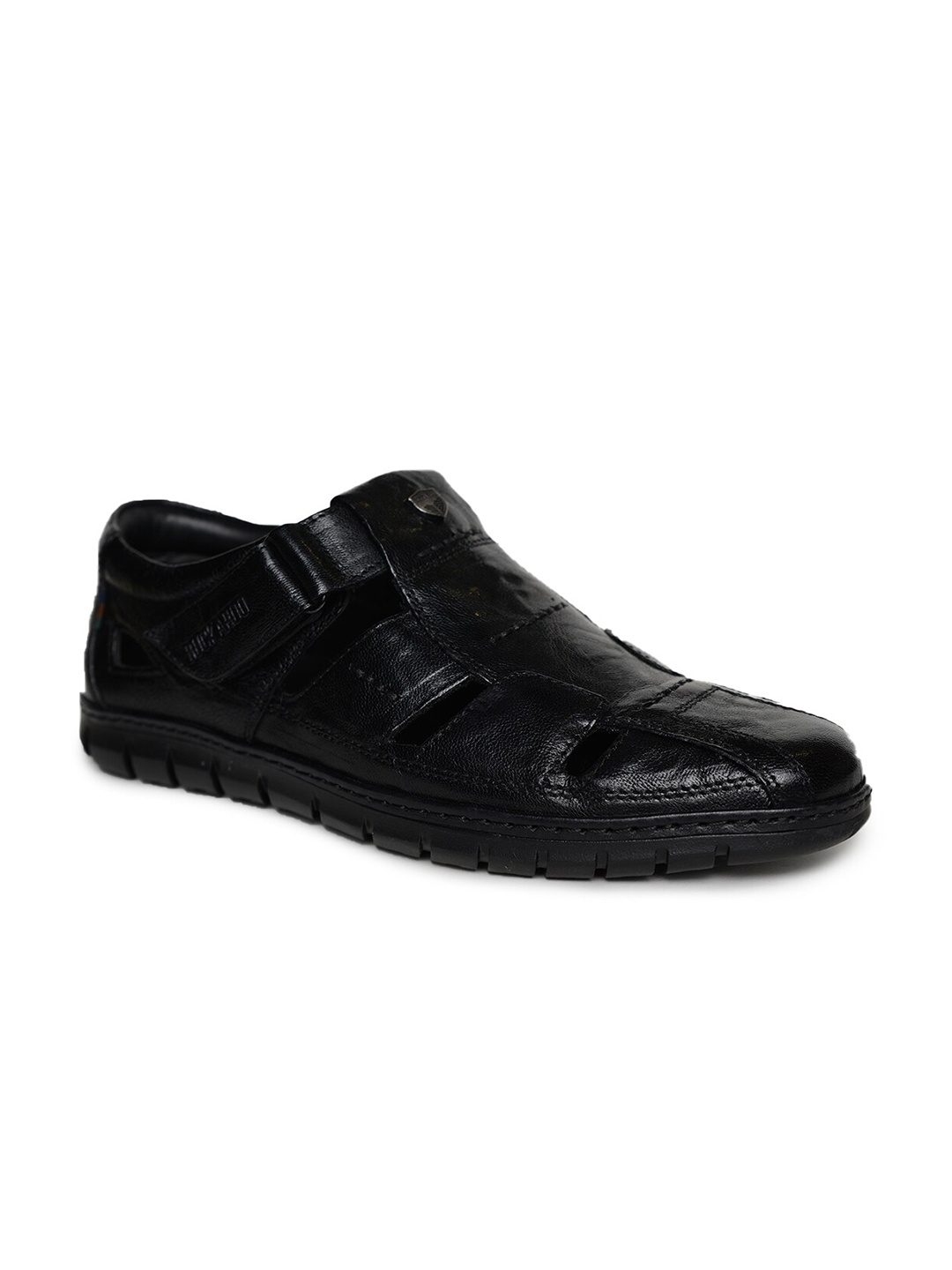 

Buckaroo Men Leather Shoe-Style Sandals, Black