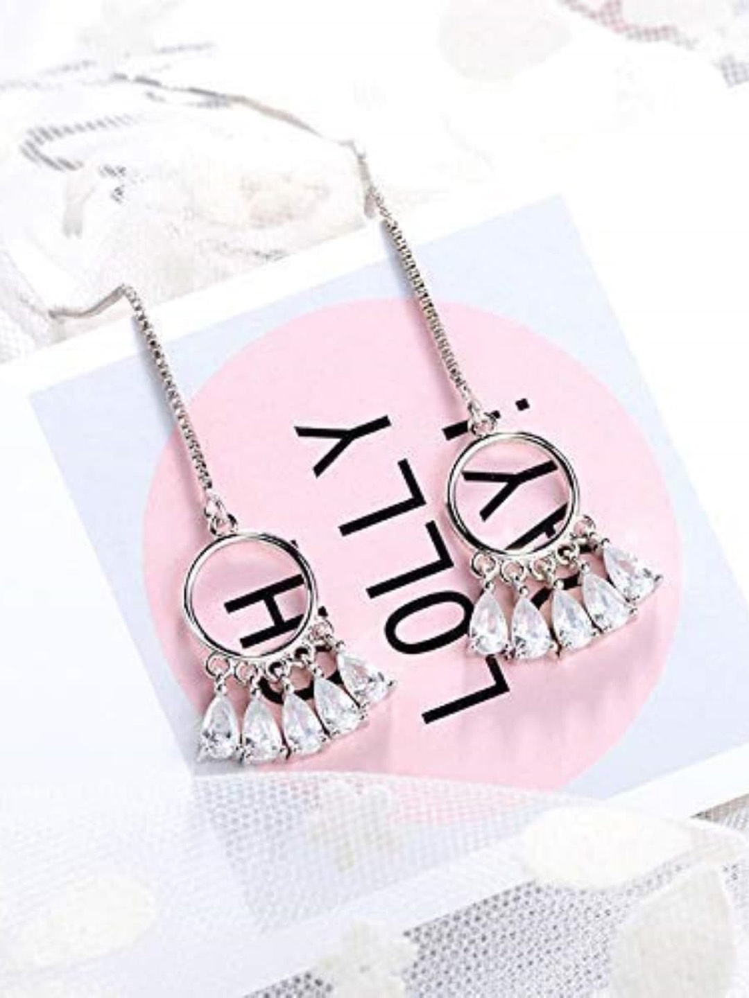 

EL REGALO Contemporary Drop Earrings, Silver