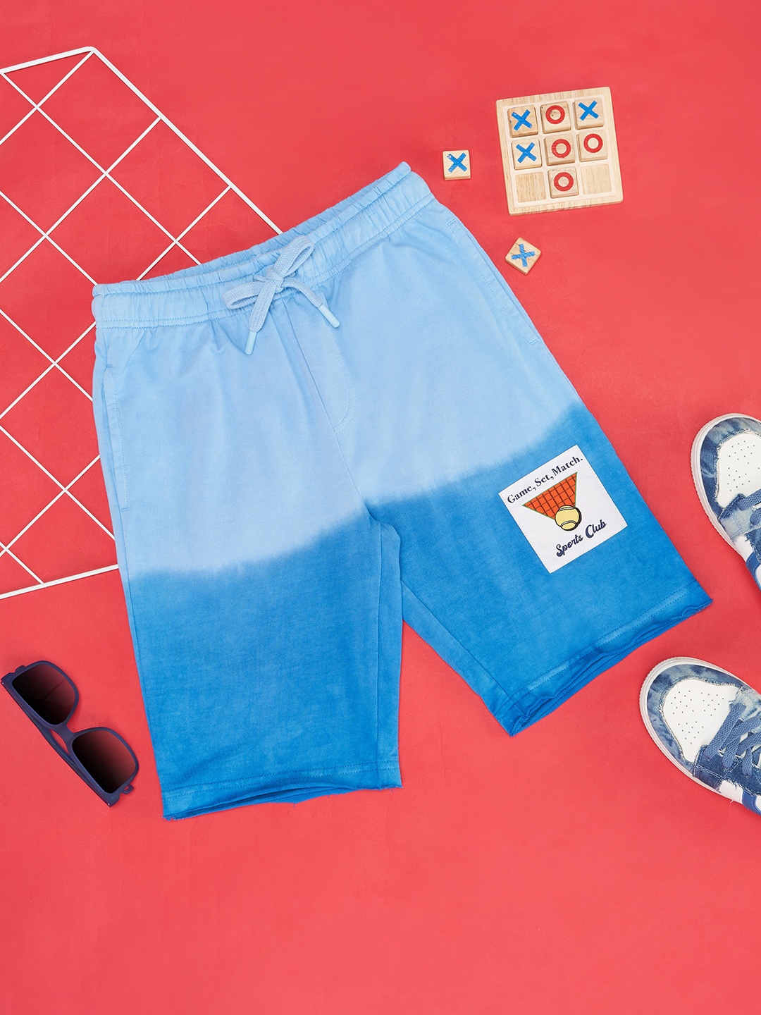 

Pantaloons Junior Boys Mid-Rise Pure Cotton Shorts, Blue