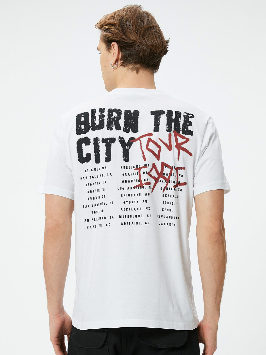 

Koton Typography Printed Round Neck T-shirt, White