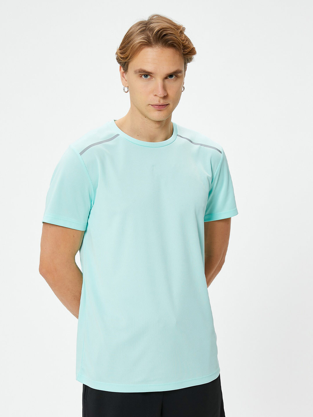 

Koton Round Neck Cotton T-shirt, Green