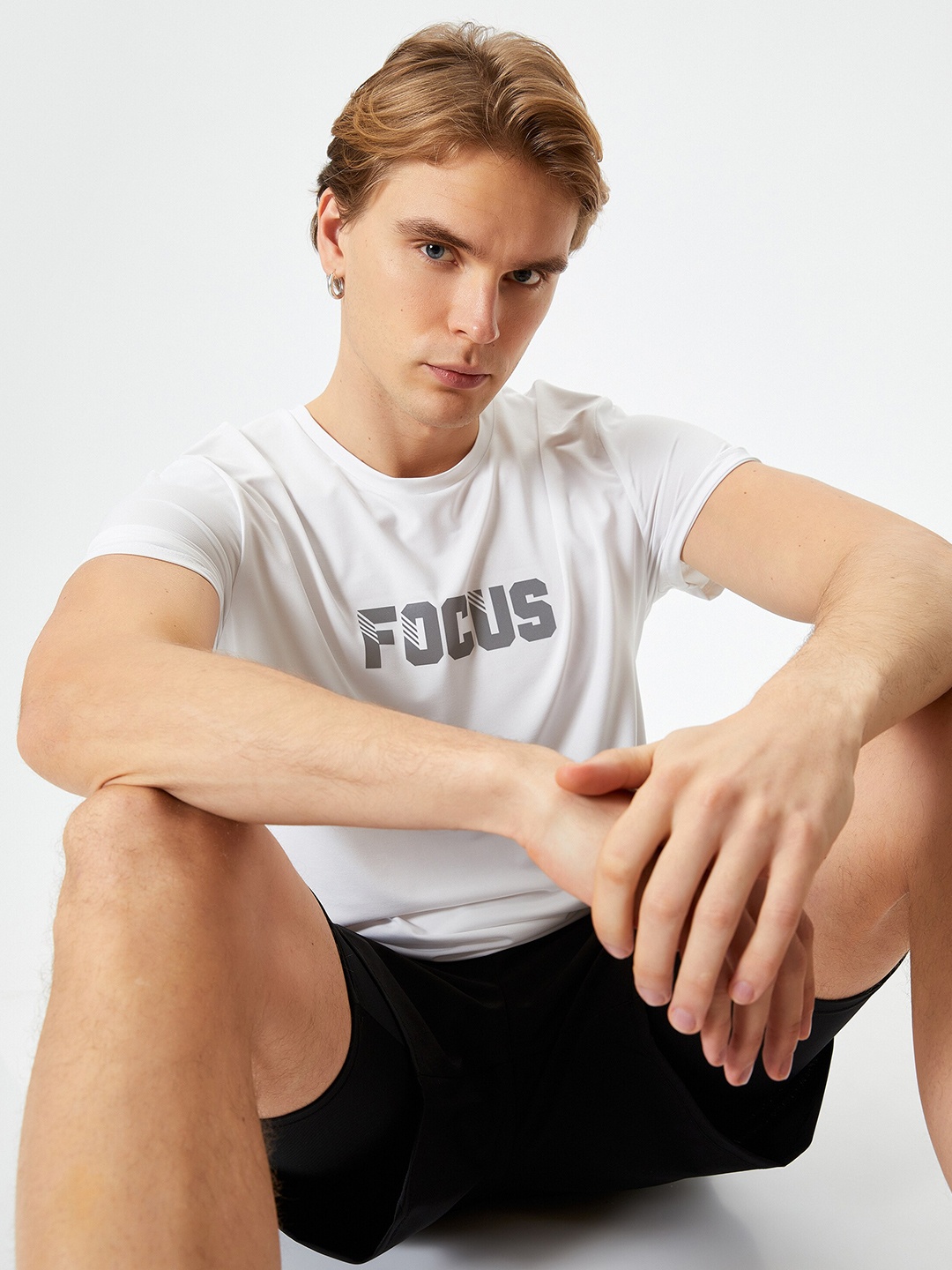 

Koton Round Neck Typography Printed T-shirt, White