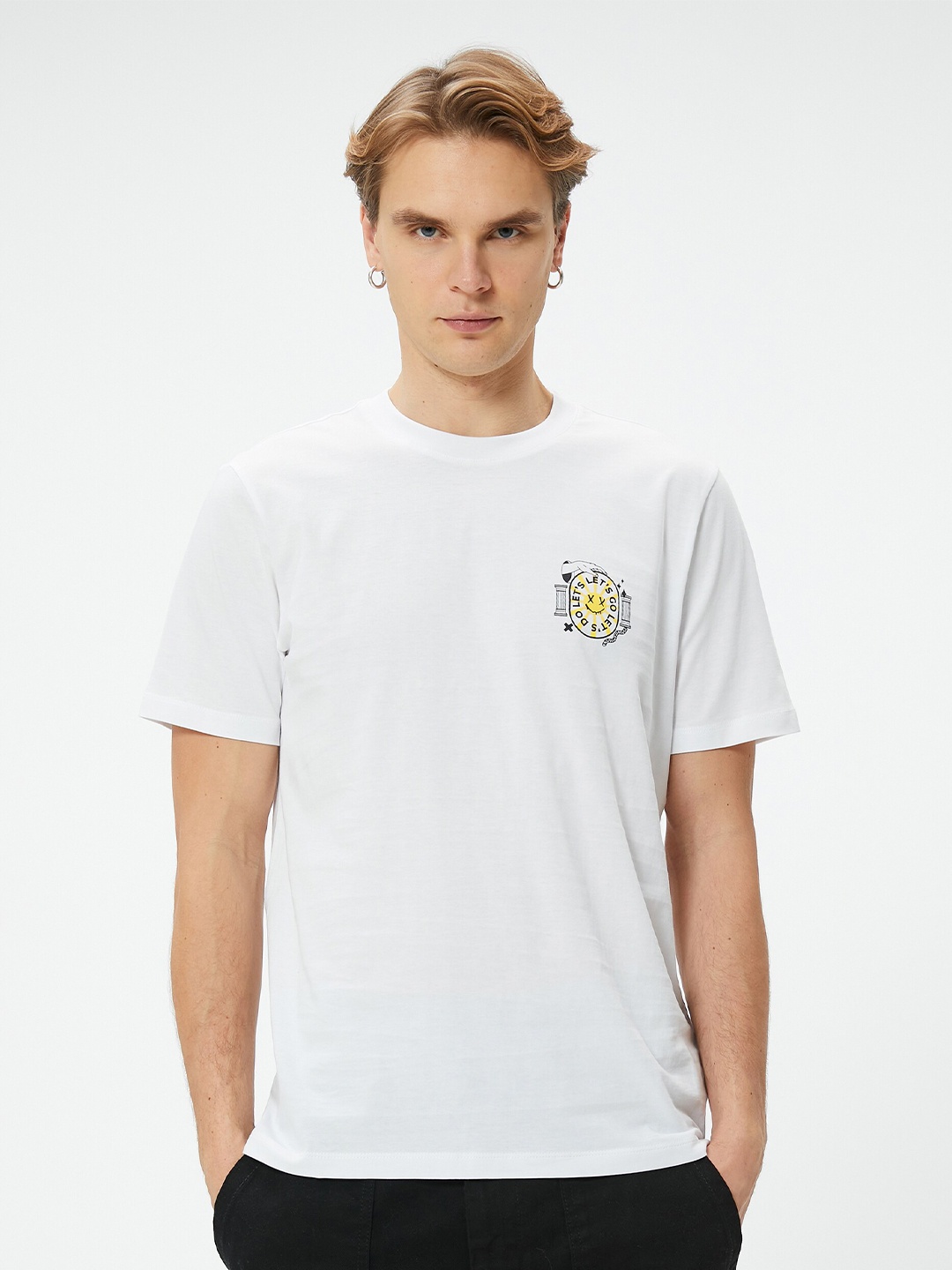 

Koton Round Neck Short Sleeves Cotton T-shirt, White