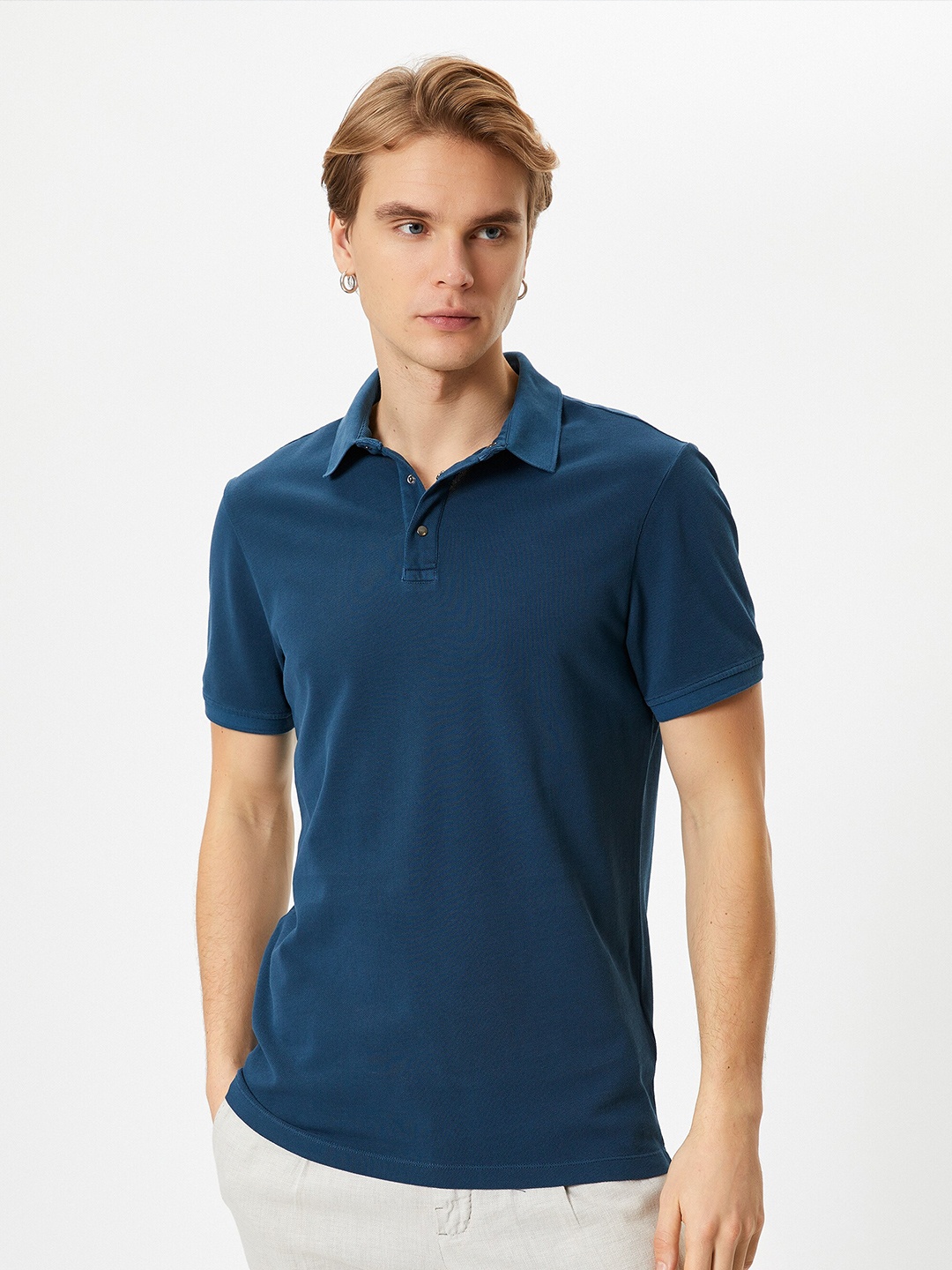 

Koton Polo Collar Short Sleeves T-shirt, Blue