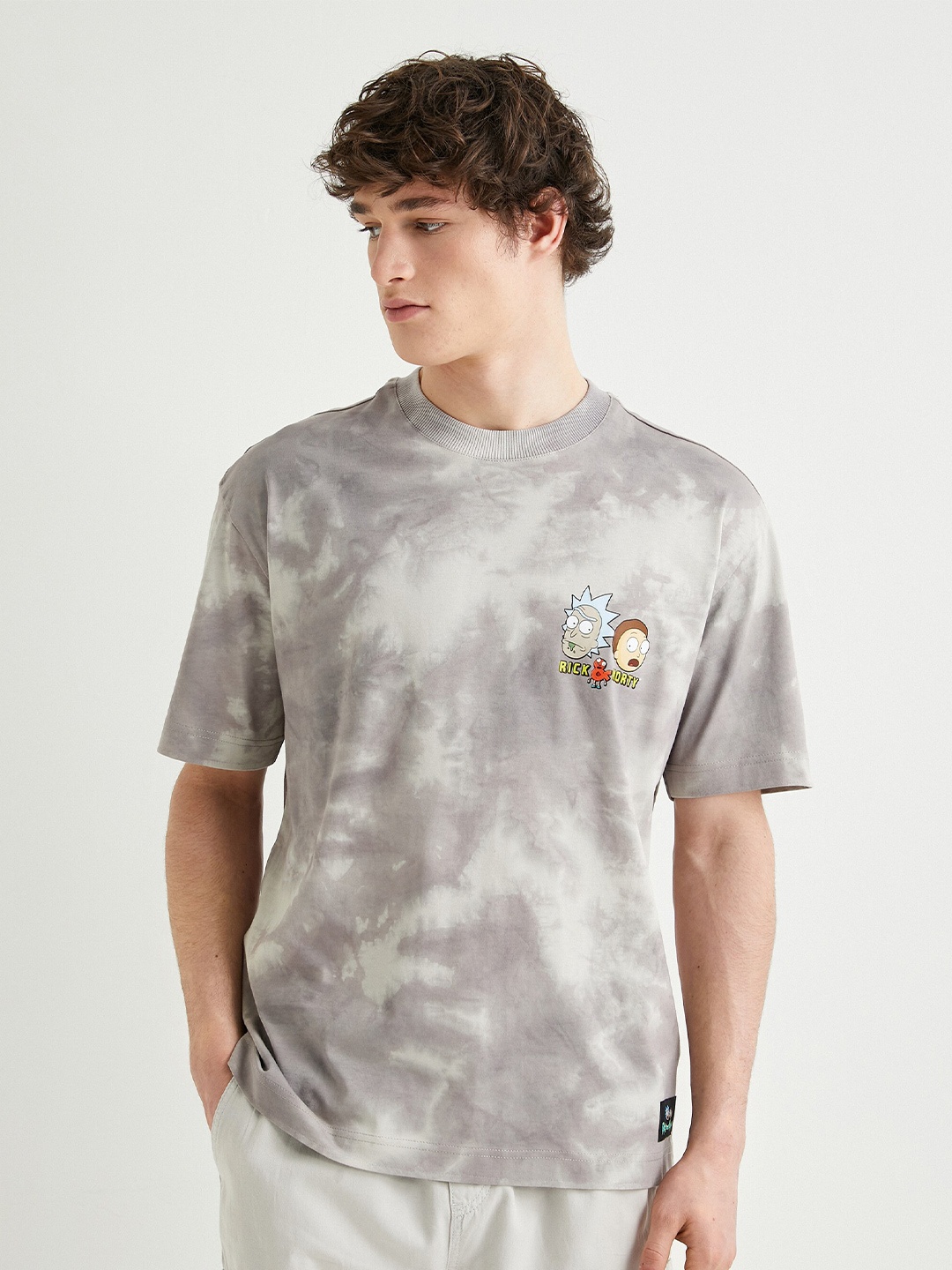 

Koton Tie and Dye Cotton T-shirt, Grey