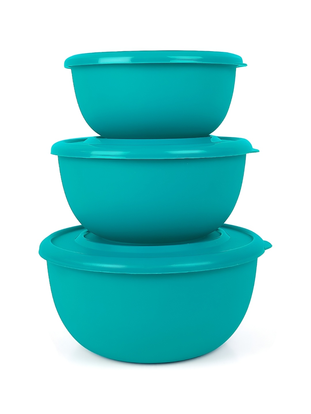 

Zaib Turquoise Blue 3 Pieces Stainless Steel Microwave Safe Food Containers
