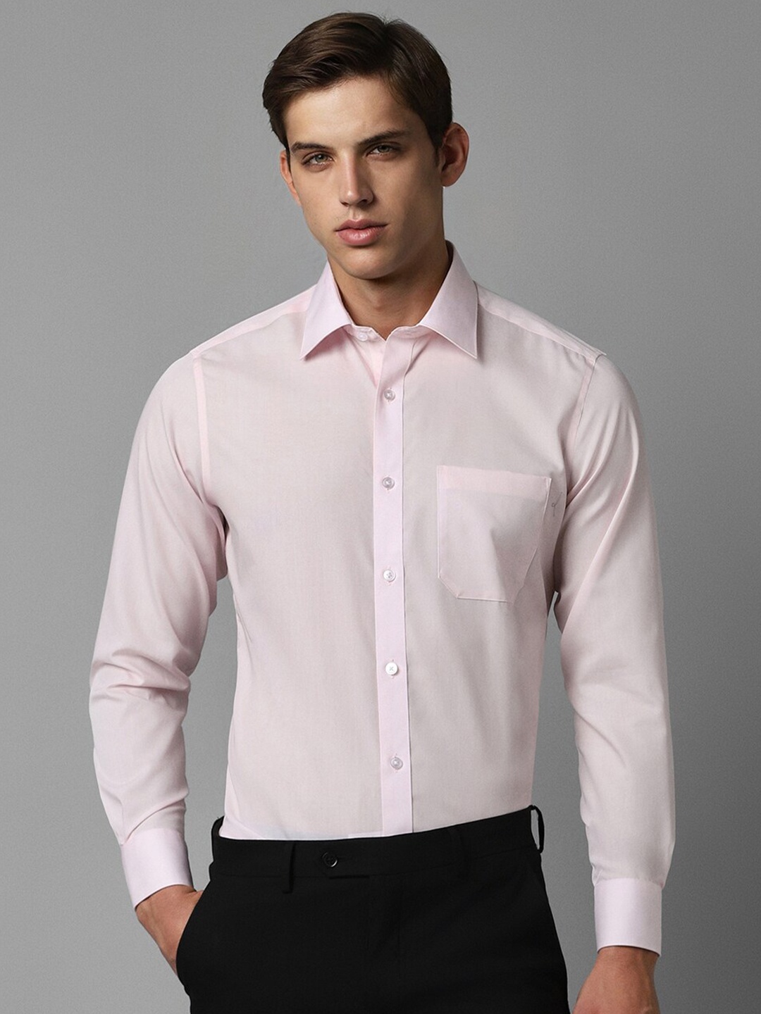 

Louis Philippe Classic Cotton Formal Shirt, Pink