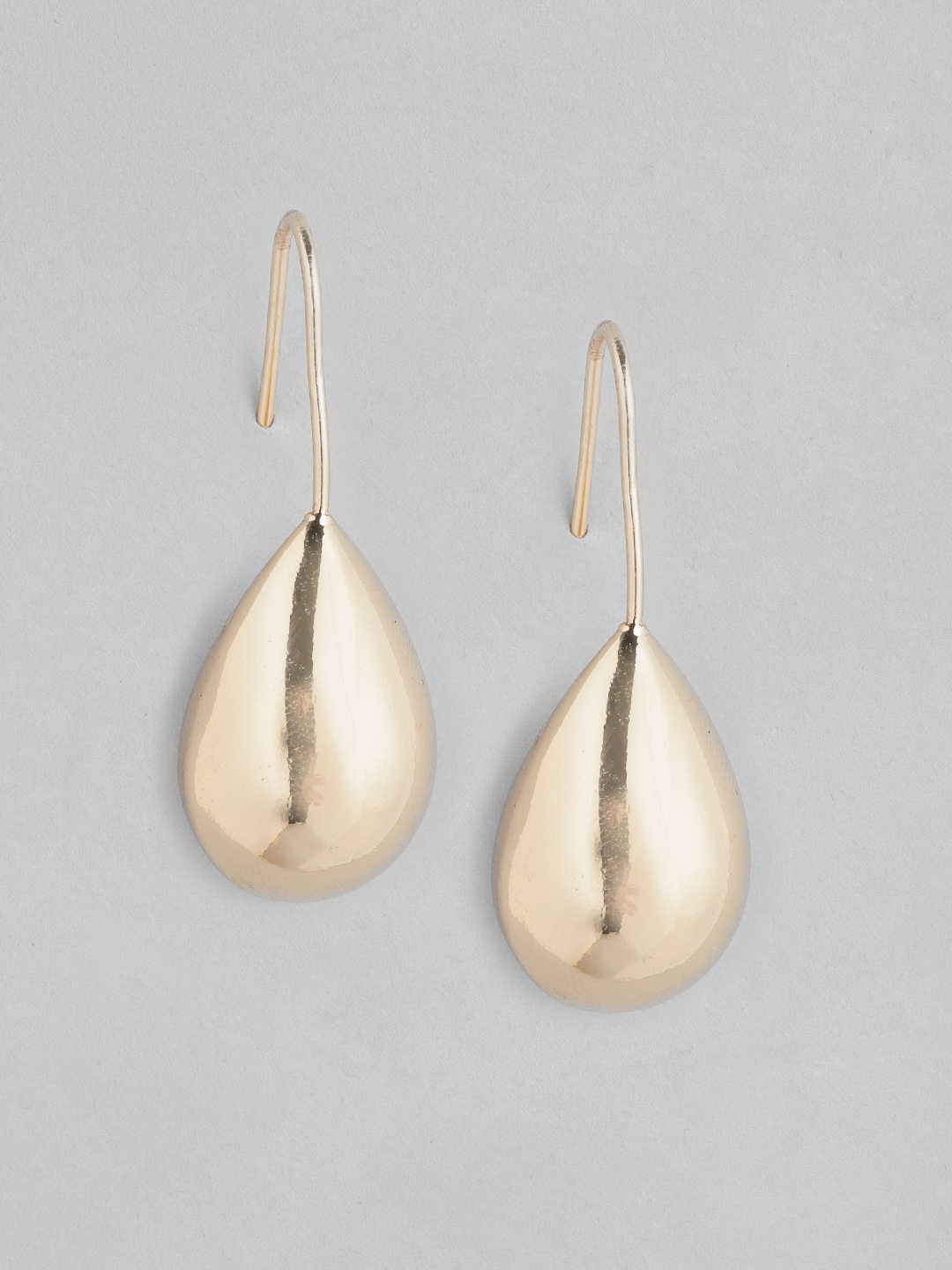 

Forever New Women Gold-Plated Teardrop Shaped Drop Earrings