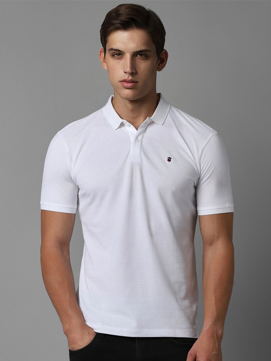 

Louis Philippe Jeans Polo Collar Cotton Slim Fit T-shirt, White
