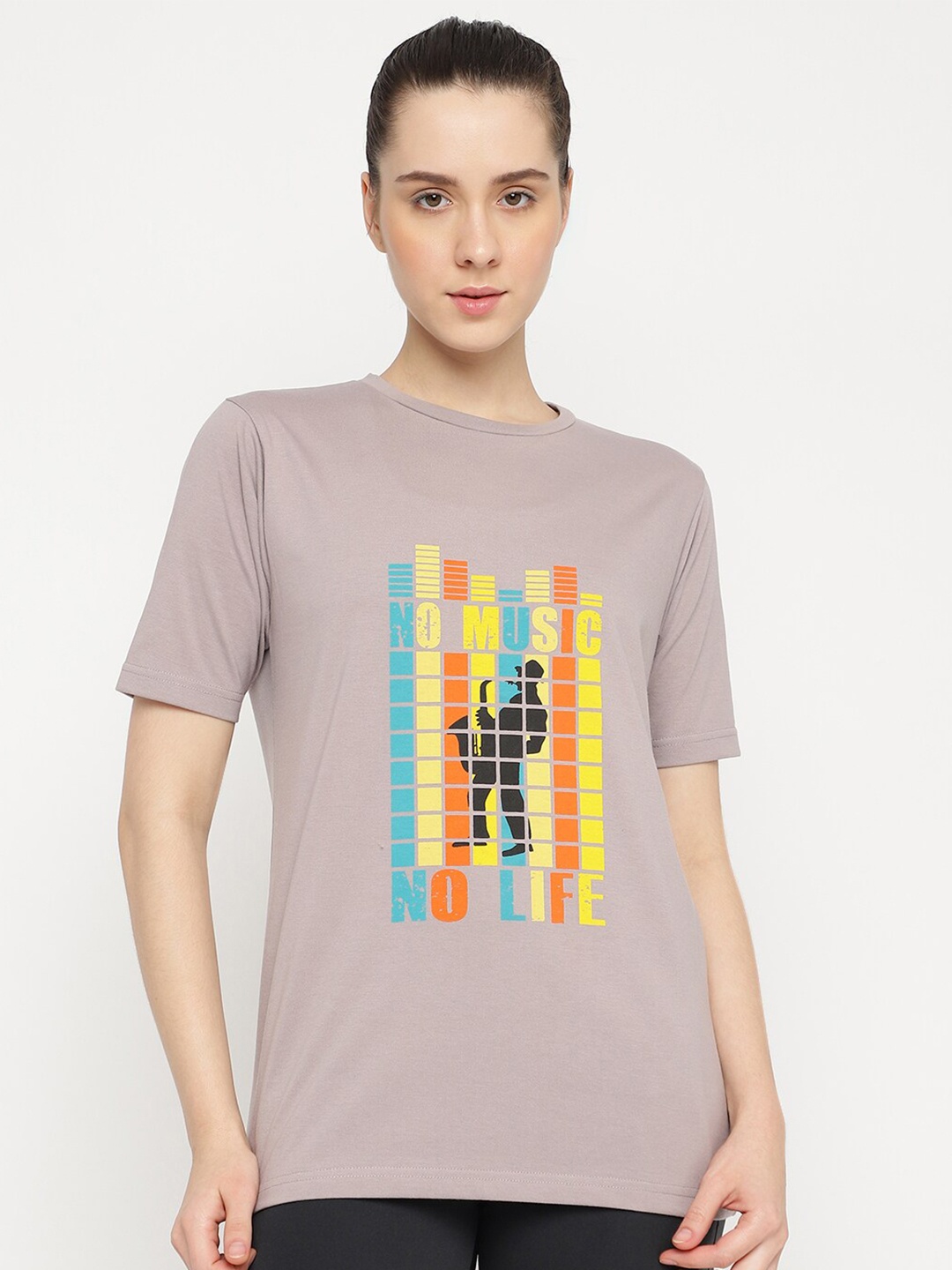 

DRYP EVOLUT Graphic Printed Round Neck Short Sleeves Cotton T-shirt, Grey