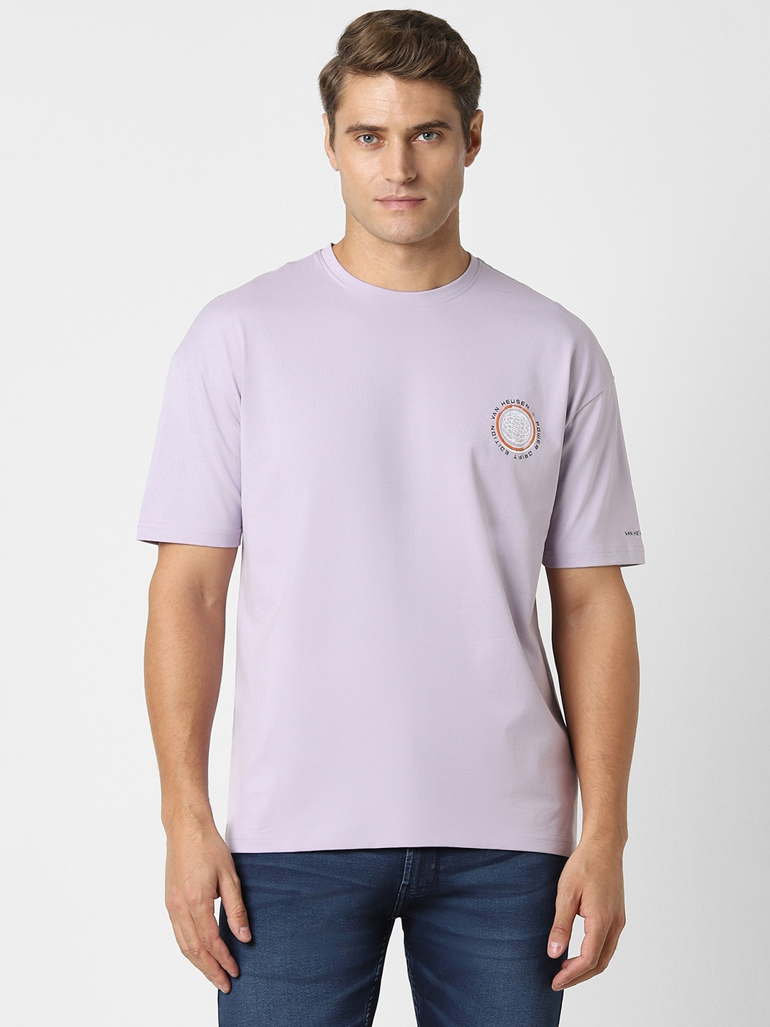 

VAN HEUSEN DENIM LABS Graphic Printed T-shirt, Lavender