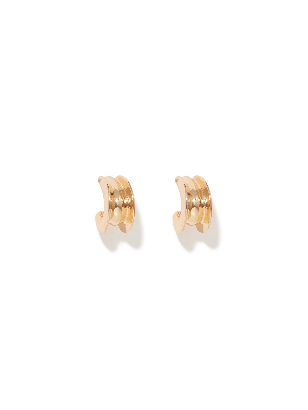 

Forever New Gold-Plated Contemporary Half Hoop Earrings