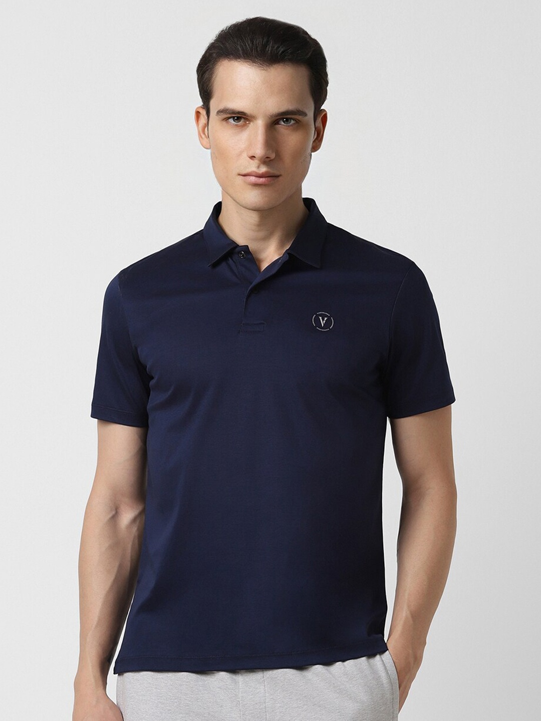 

Van Heusen Flex Polo Collar T-shirt, Navy blue