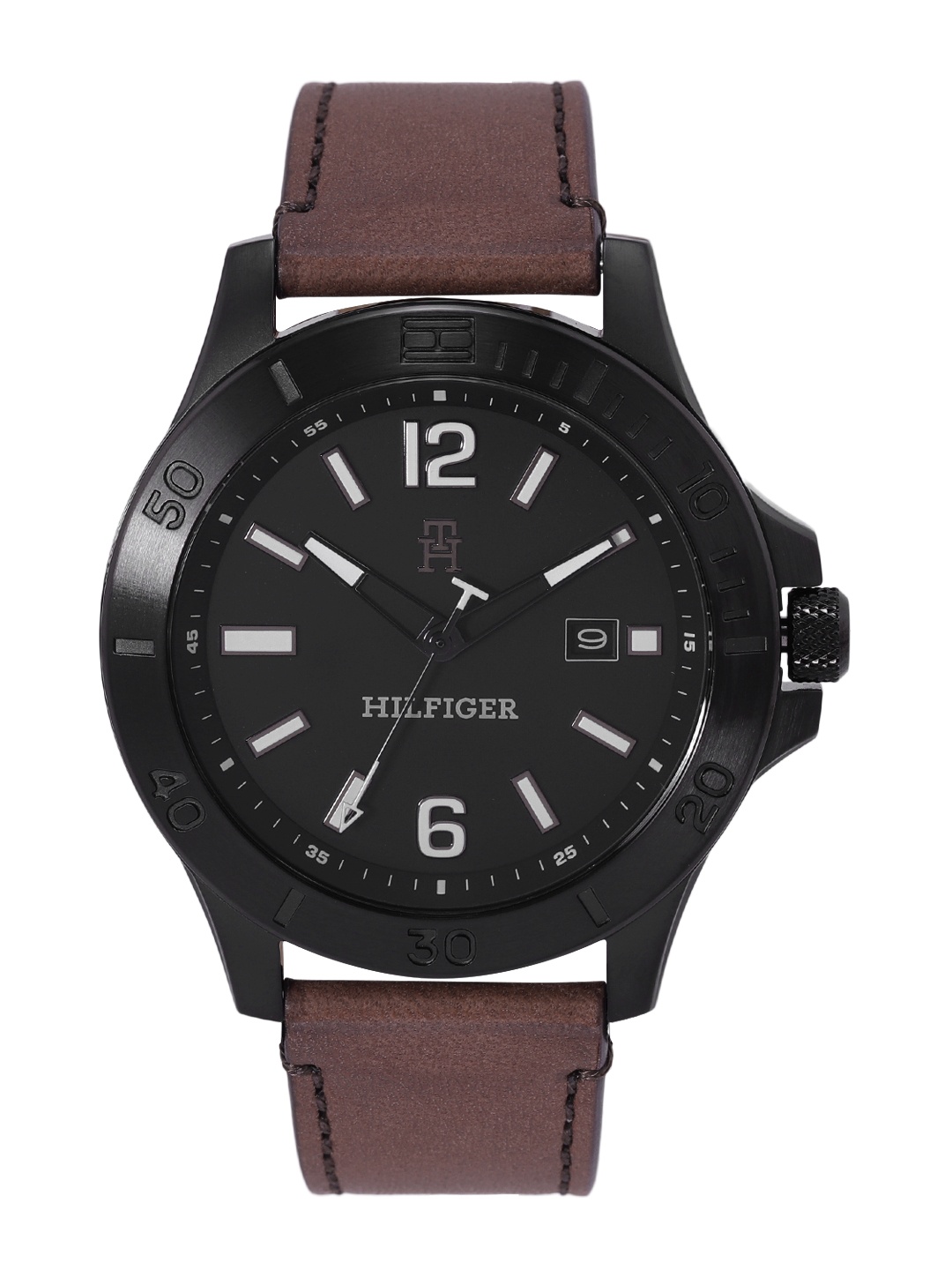 

Tommy Hilfiger Men Ryan Leather Straps Analogue Watch TH1710530, Black