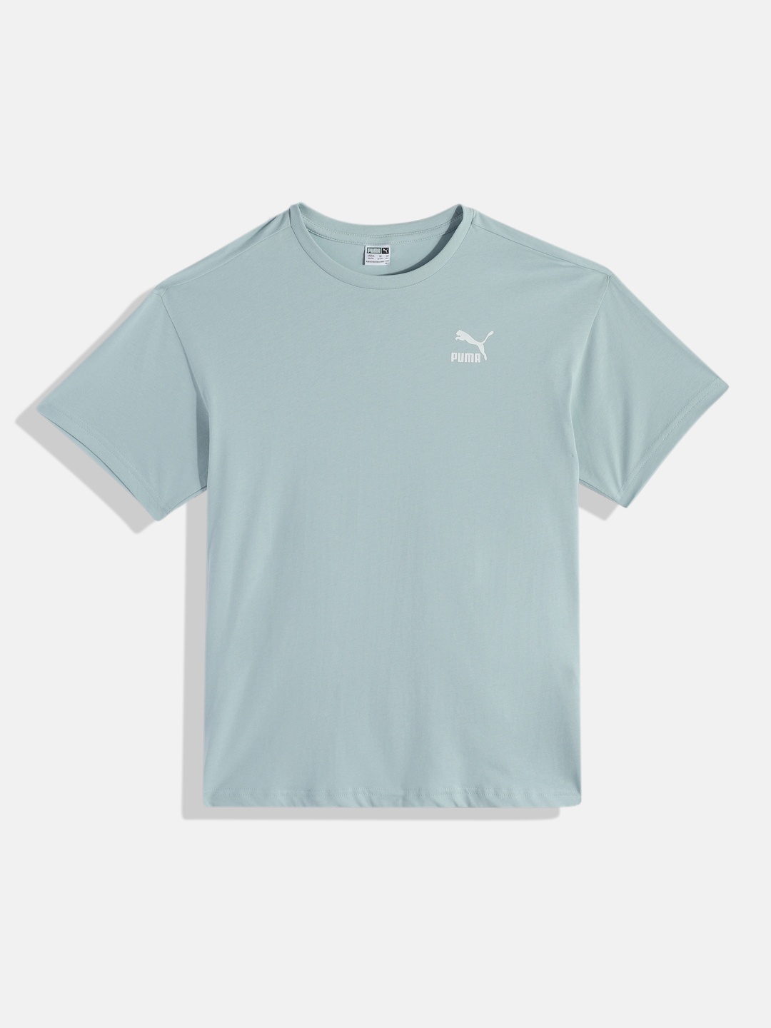 

Puma Boys Solid Better Classics Youth Relaxed Fit Knitted Pure Cotton T-shirt, Turquoise blue